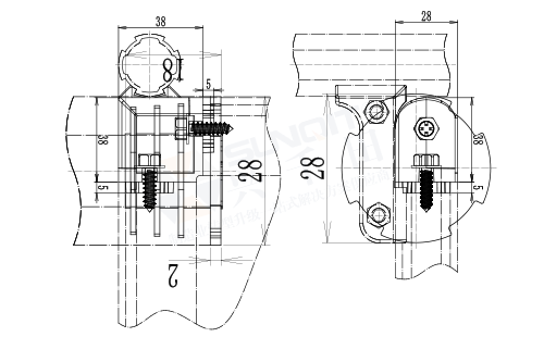 托盤(pán)專(zhuān)用接頭尺寸圖