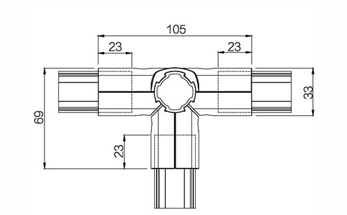外抱T型接頭尺寸圖