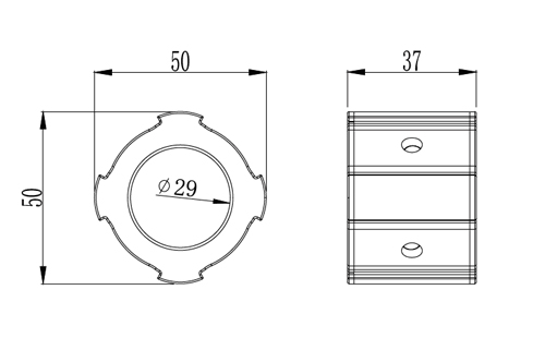 加厚直線轉動滑套組件尺寸圖