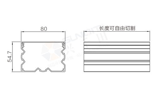 鋁合金線槽尺寸圖